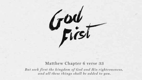 what does it mean to put god first
